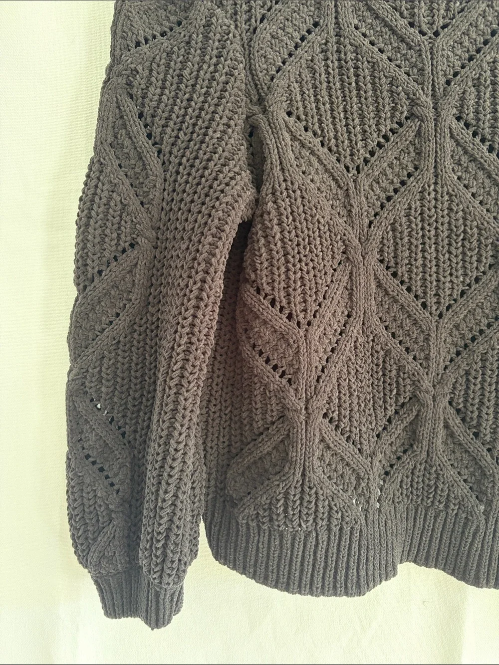 Maurices Black Open-Knit Scoopneck Sweater, XS